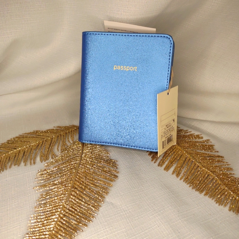 A new day blue passport holder